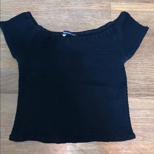 Black off the shoulder top